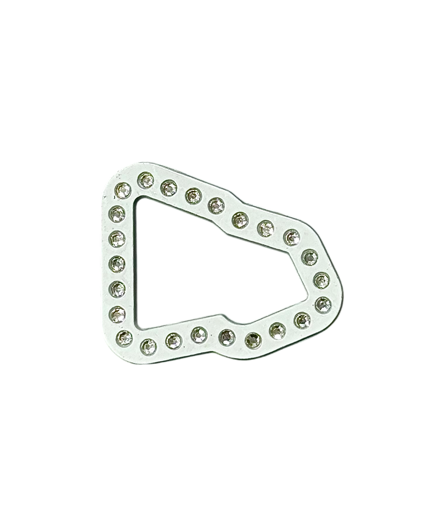 White Rhinestone New Era Logo Frame